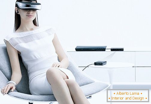 Девушка в 3D-очках от Sony