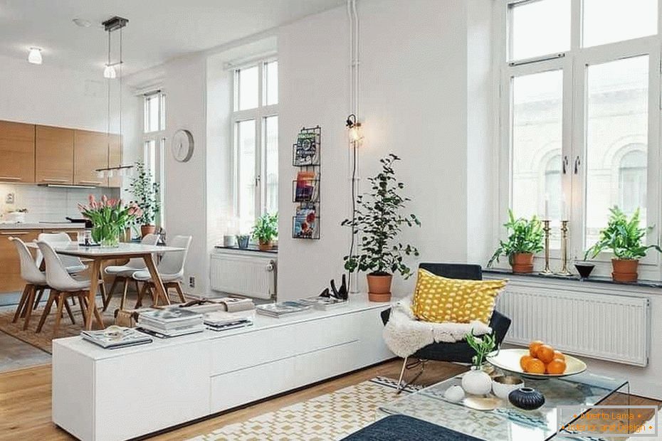 Дизайн квартири студії в скандинавському стилі