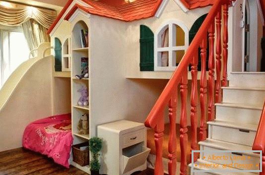 Гарний замок для дитячої кімнати дівчинки