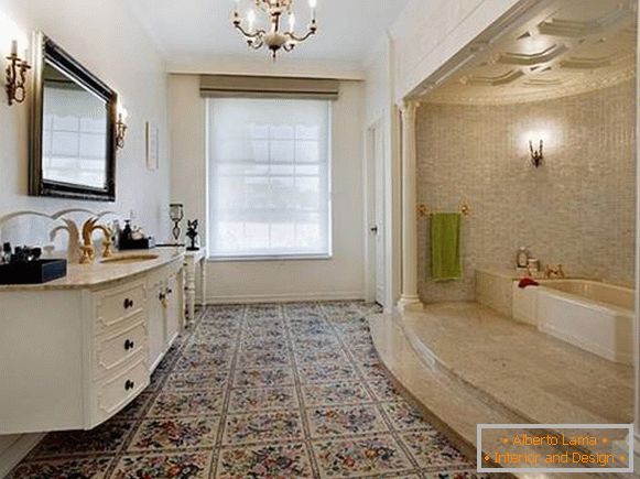меблі для ванної кімнати в класичному стилі, фото 14
