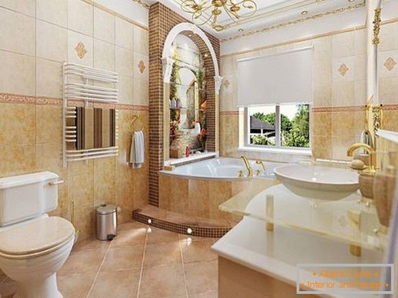 дизайн ванної кімнати в класичному стилі, фото 9