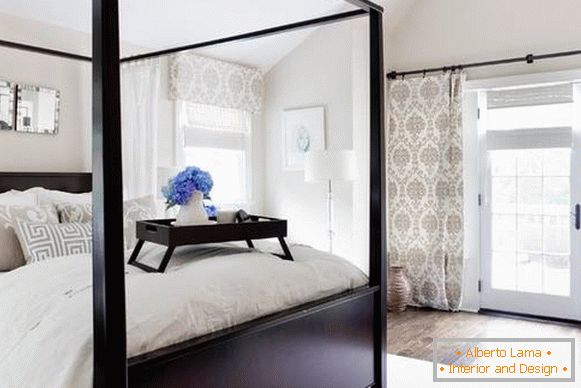 Штори в спальню - дизайн фото новинки з красивим візерунком