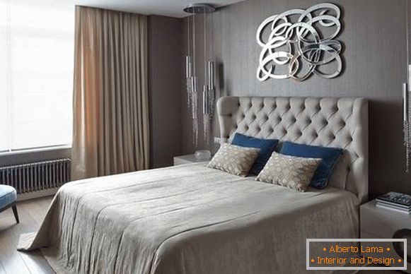 Дизайн інтер'єру спальні в сучасному стилі з ноткою luxury