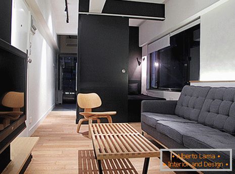 Дизайн крихітної квартири в чорно-білому кольорі