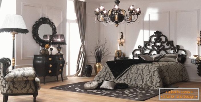 Королівська спальня в стилі арт-деко для сімейної пари.