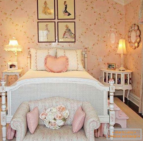 Спальня шебби шик - фото кімнати дівчини