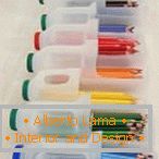 Коробки для зберігання олівців з пластикових пляшок