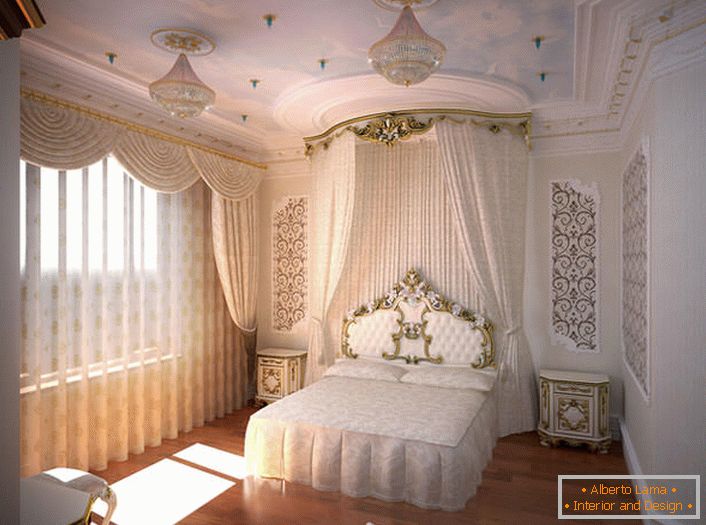 Сучасна спальня в стилі бароко.