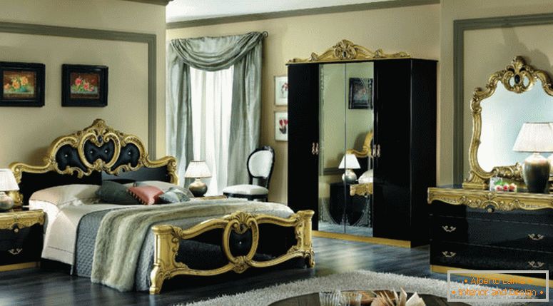 інтер'єр-спальні-в-стилі-бароко-гра-контрастів