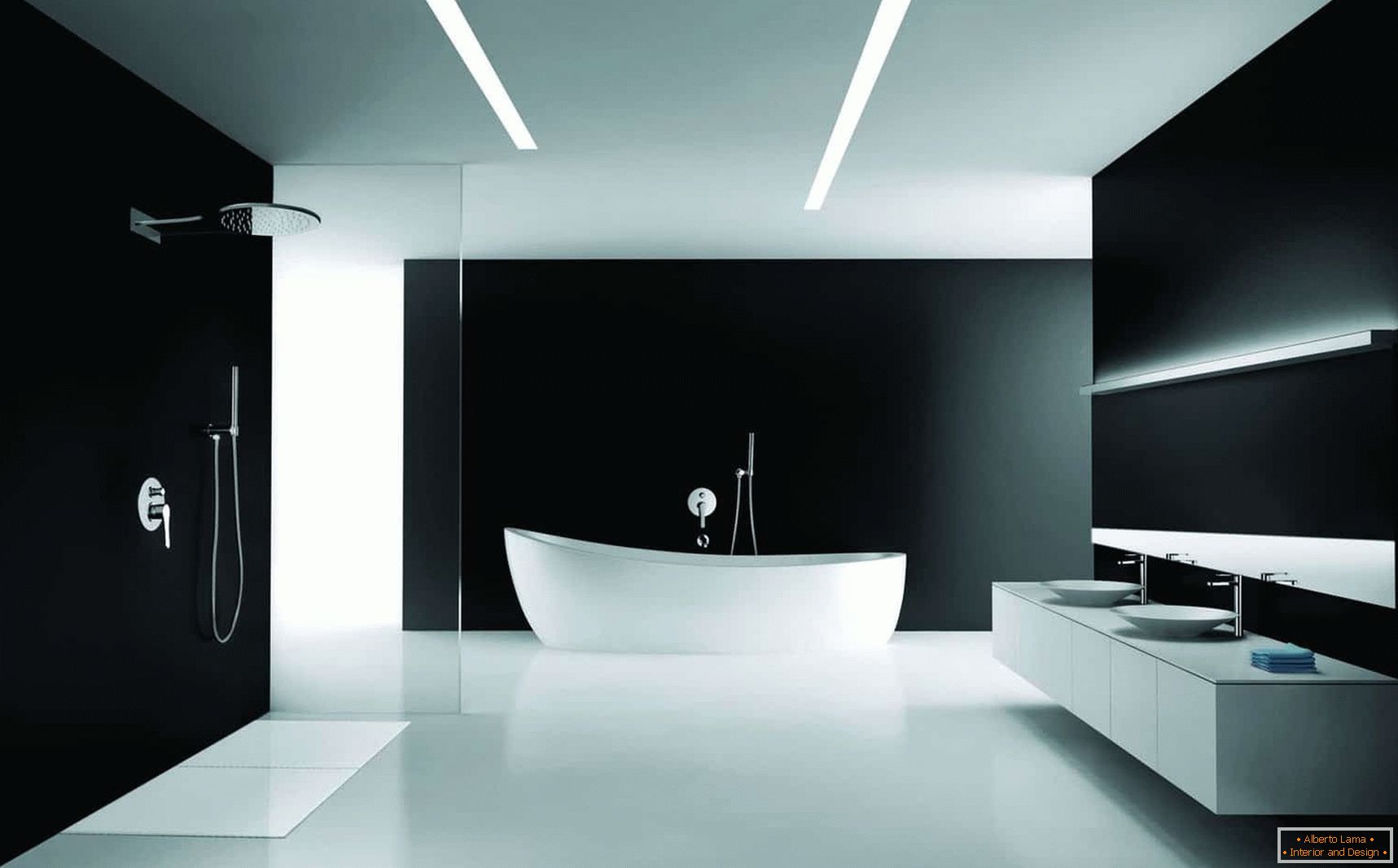 Варіант дизайну ванної в минимализме