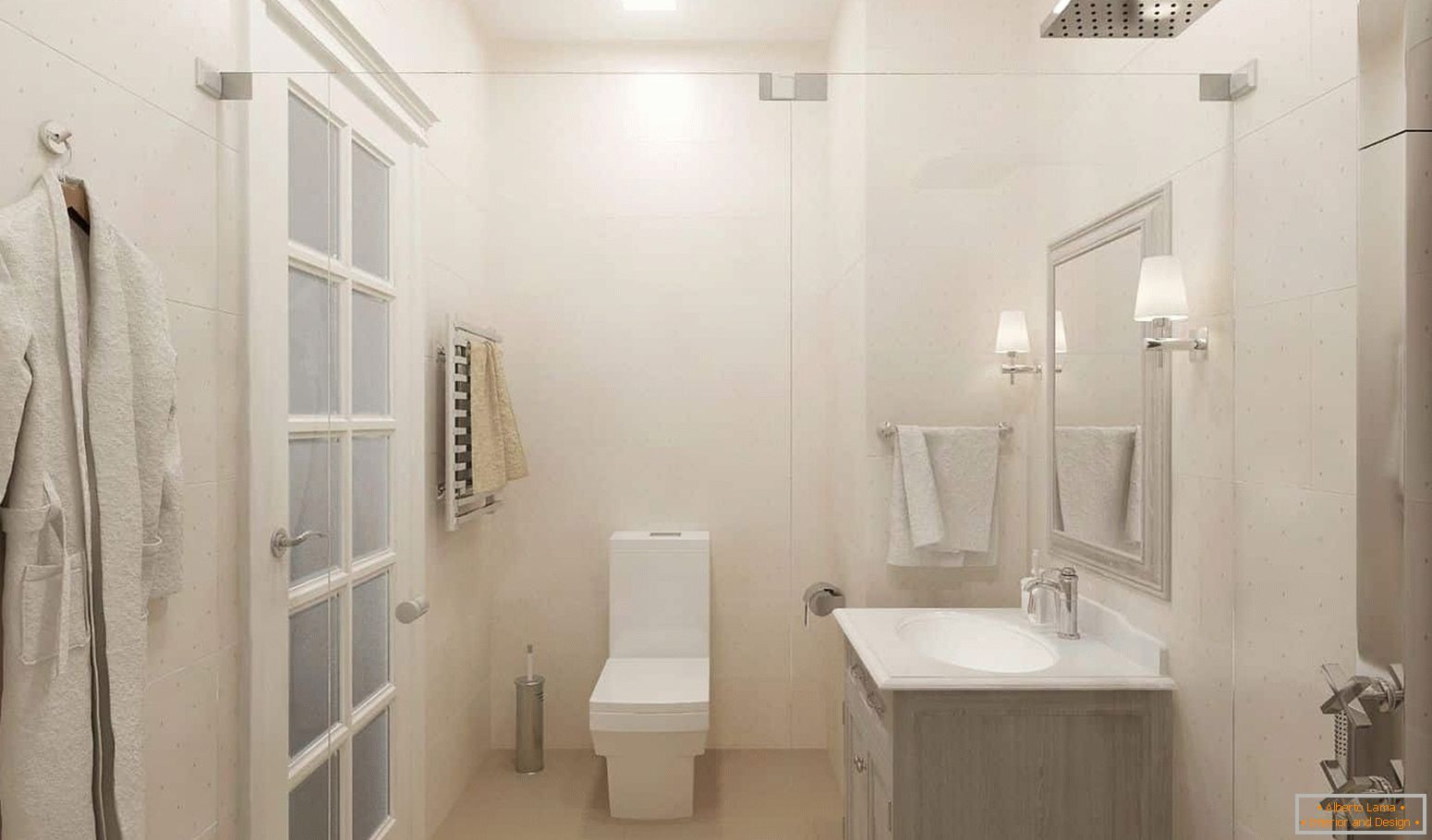 Біла ванна кімната в інтер'єрі
