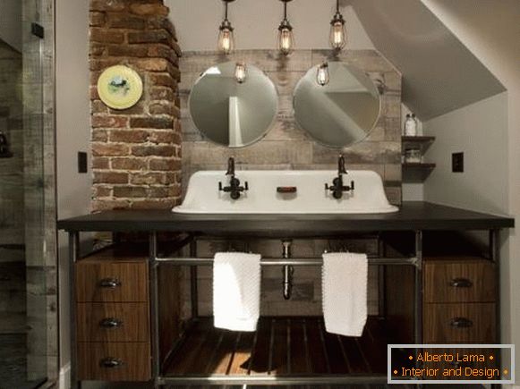 Ванна кімната стімпанк - фото оздоблювальних матеріалів