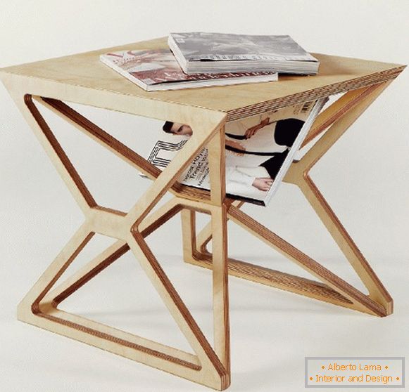 Журнальний стіл з фанери, фото 35