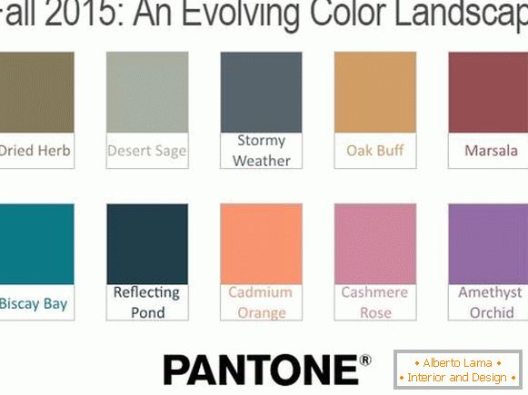 Модний кольору - тренди осені 2015 від Pantone