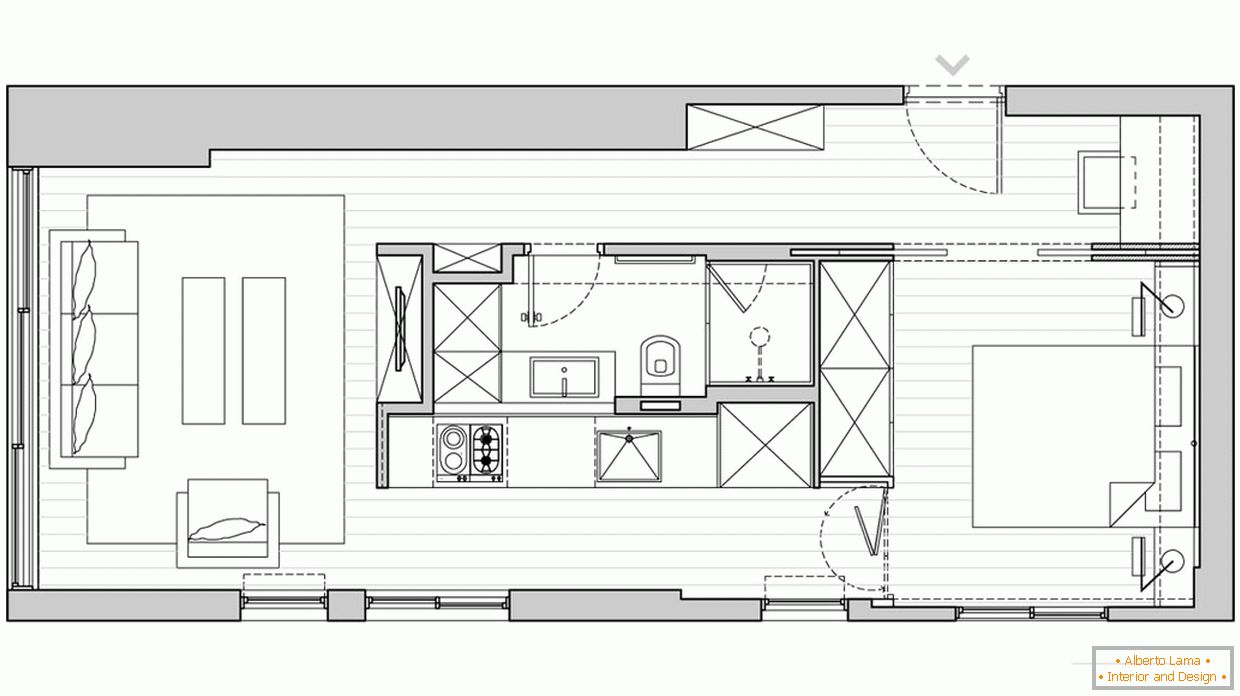 Планування невеликої квартири-студії