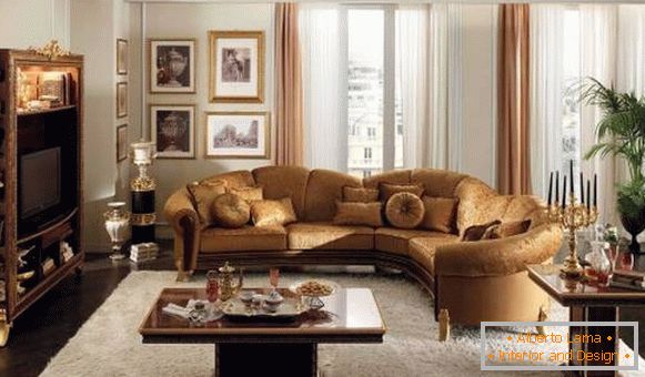 Кутовий диван в класичному стилі