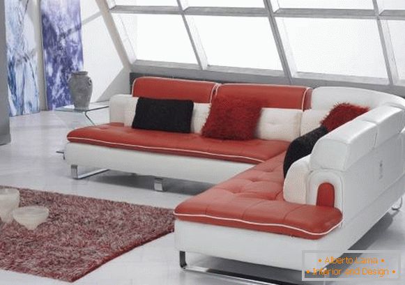 Модульний м'який кутовий диван в сучасному стилі