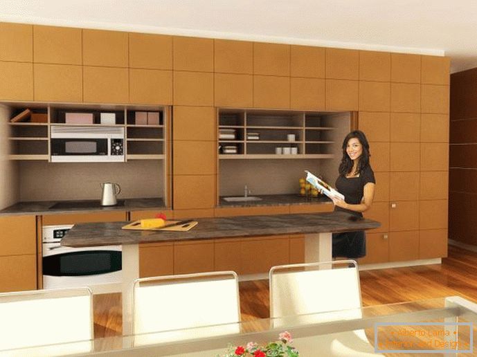 Дизайн интерьера кухни Stealth Kitchen от Resource Furniture