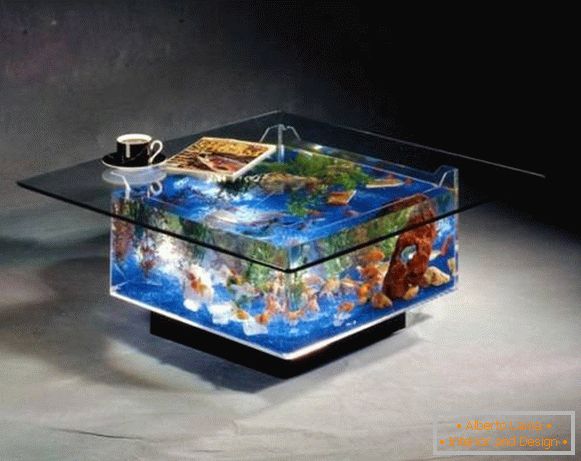 Журнальний столик-акваріум