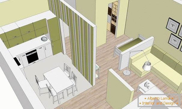 Планування двокімнатної квартири