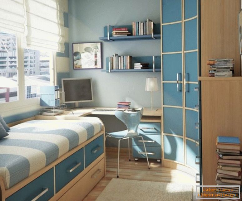 захоплюючі ідеї для підліткової спальні-декор-з-вузькою шафі