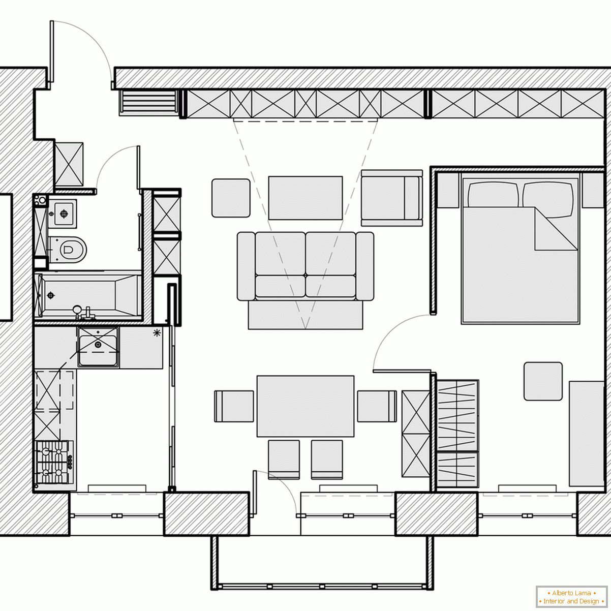 Планування маленької квартири-студії - фот 3