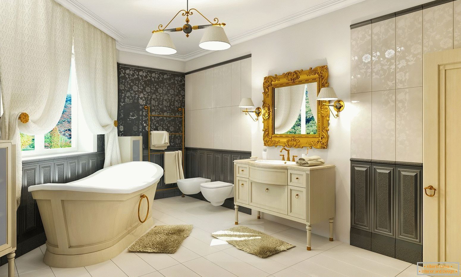 Дизайн ванної в класичному стилі