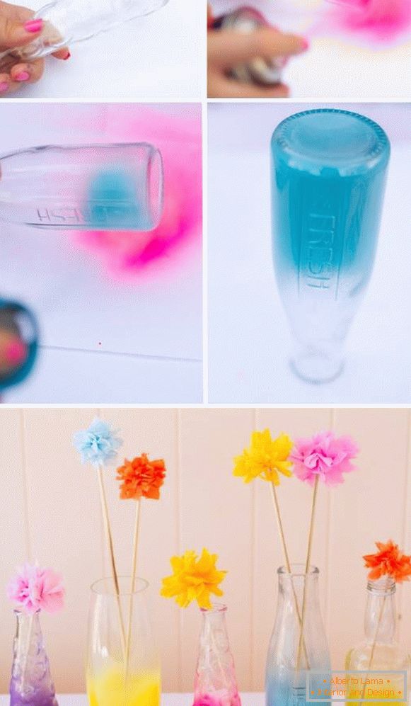 Як зробити вазу з пляшки з аерозольною фарбою
