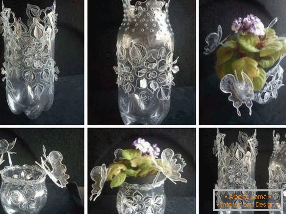 Декоративна ваза з пластикової пляшки своїми руками