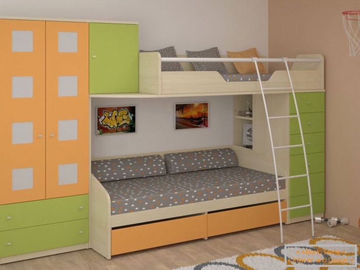 Модульні меблі з вбудованою ліжком