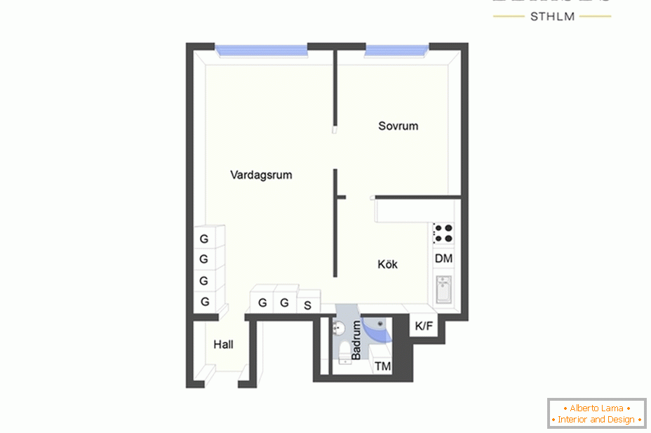 Планування однокімнатної квартири