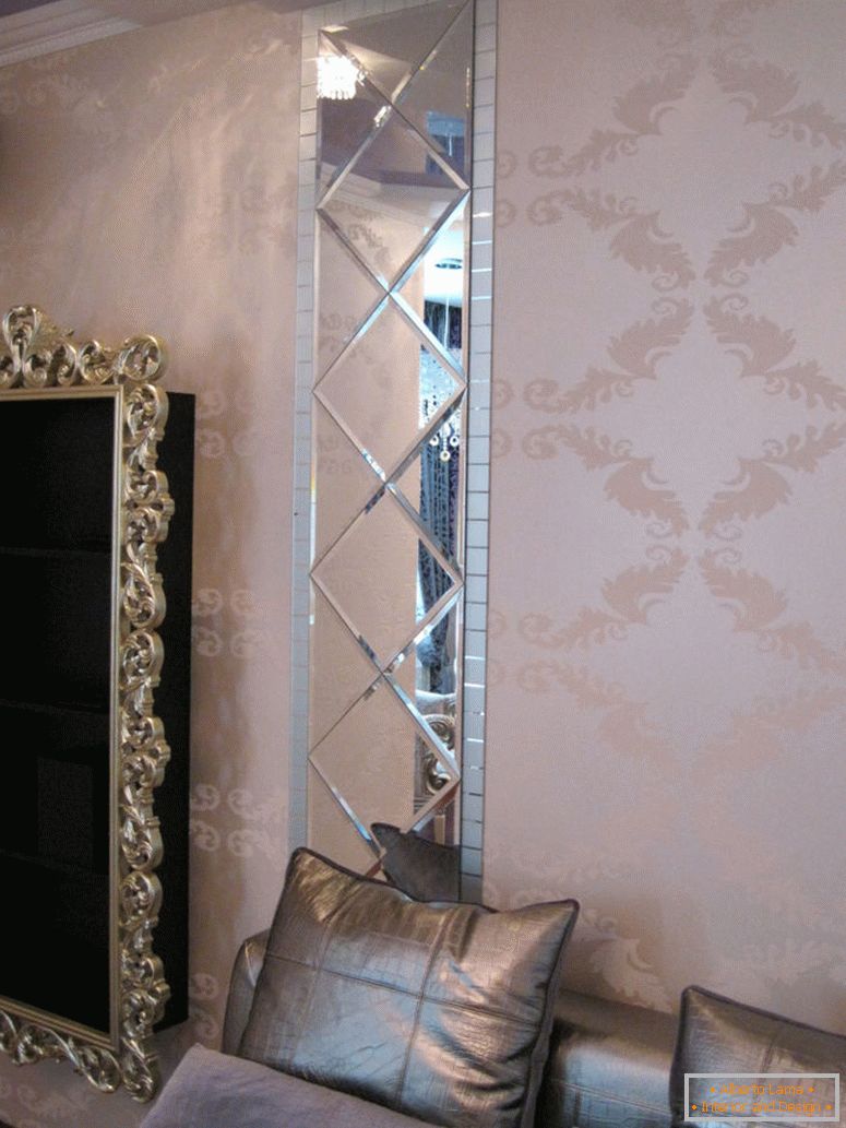 Дзеркальне панно на стіну - 55 фото ідей в інтер'єрі