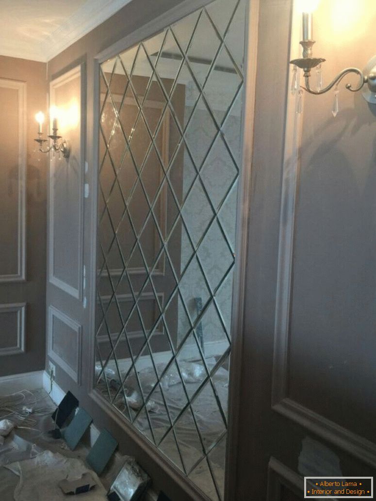 Дзеркальне панно на стіну - 55 фото ідей в інтер'єрі