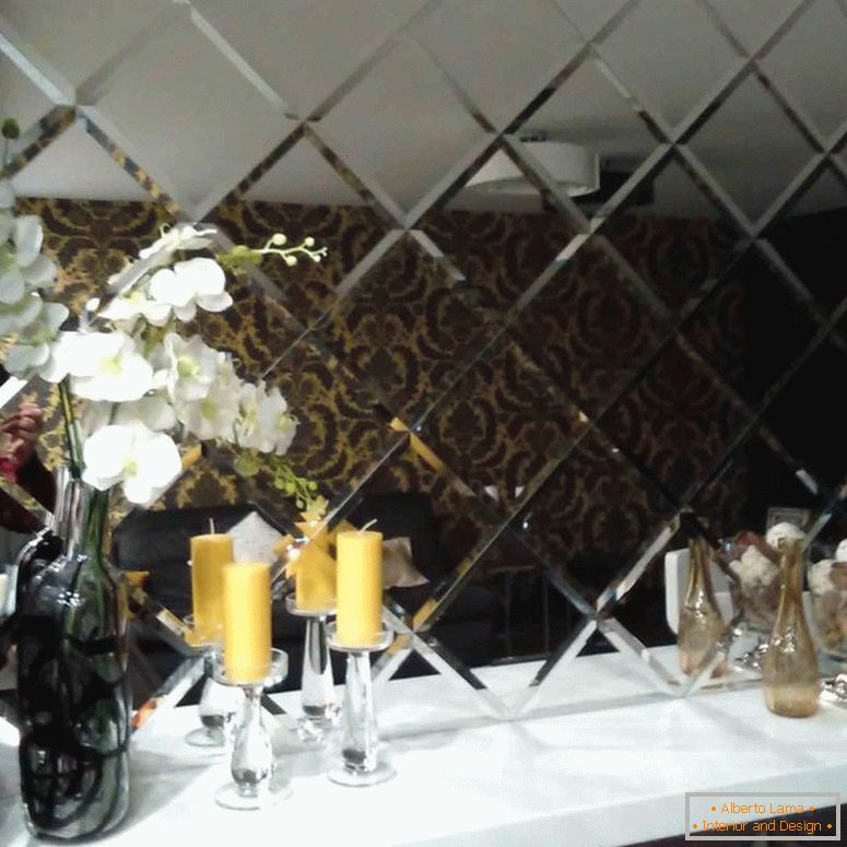 Дзеркальне панно на стіну - 55 фото ідей в інтер'єрі